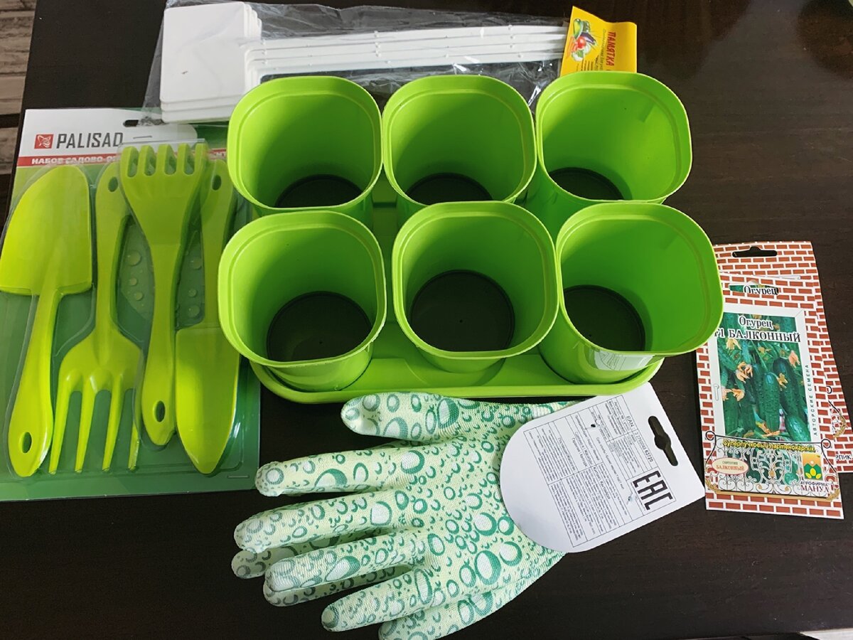 Справа - семена для выращивания на балконе (рекомендую их, взошли ВСЕ!)