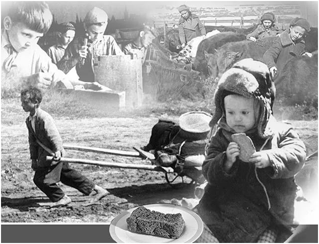 Плакаты СССР "Дети сироты накормлены"