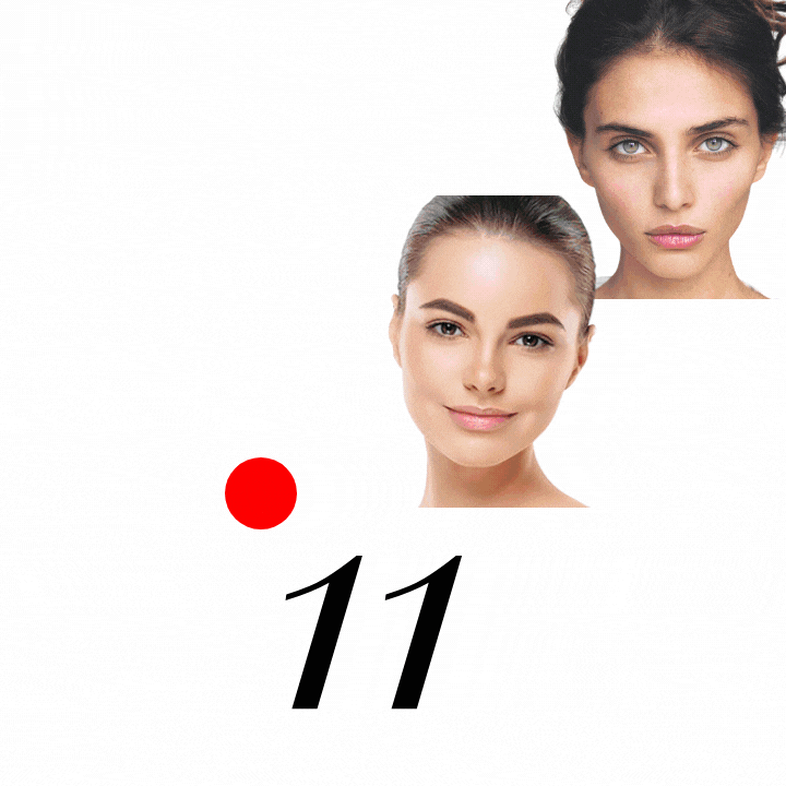 Несколько примеров,как и где в образе повторить ведущие линии черт лица 