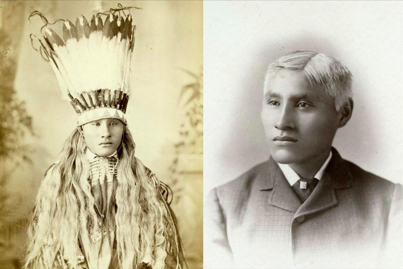 Сын вождя одного из племен по имени Белый Бизон, вскоре после того, как прибыл в школу Карлайл в 1881 году