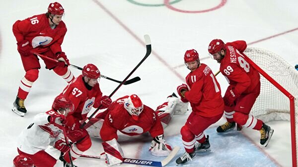    Олимпиада-2022. Хоккей. Мужчины. Матч ОКР - Дания© РИА Новости / Александр Вильф