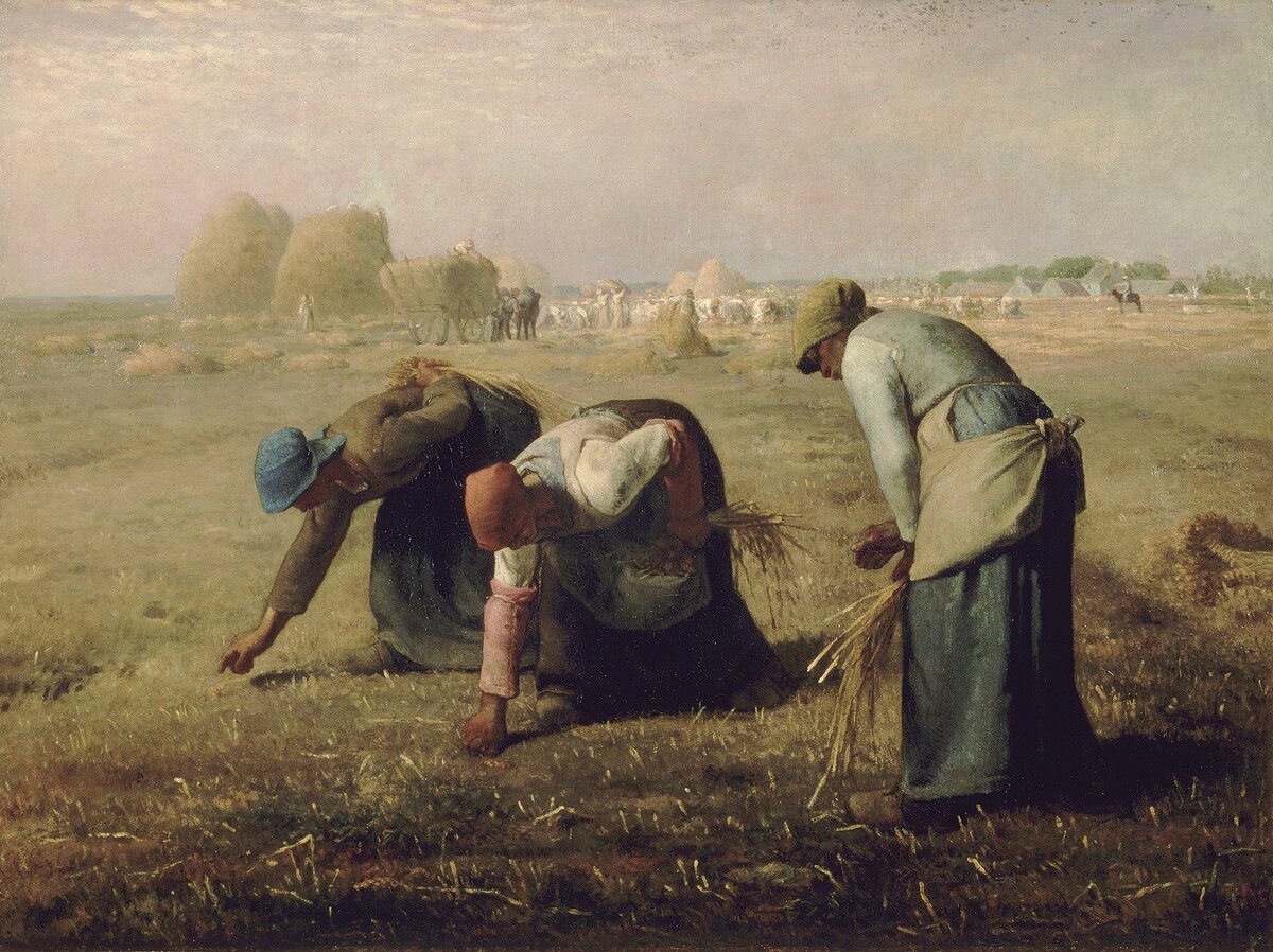 Жан-Франсуа Милле. Сборщицы колосьев, 1857 Холст, масло. 83,5 × 111 см
Из коллекции музея Орсе, Париж