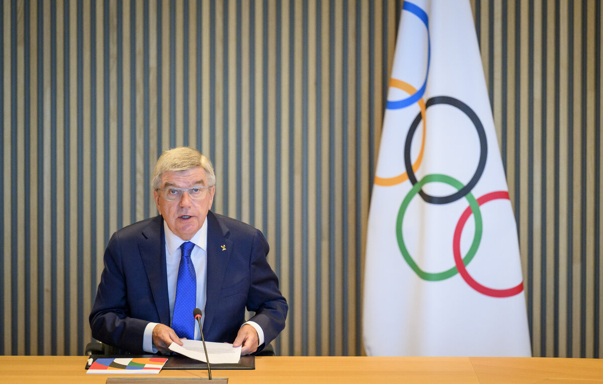    Президент Международного олимпийского комитета Томас Бах  EPA-EFE/LAURENT GILLIERON