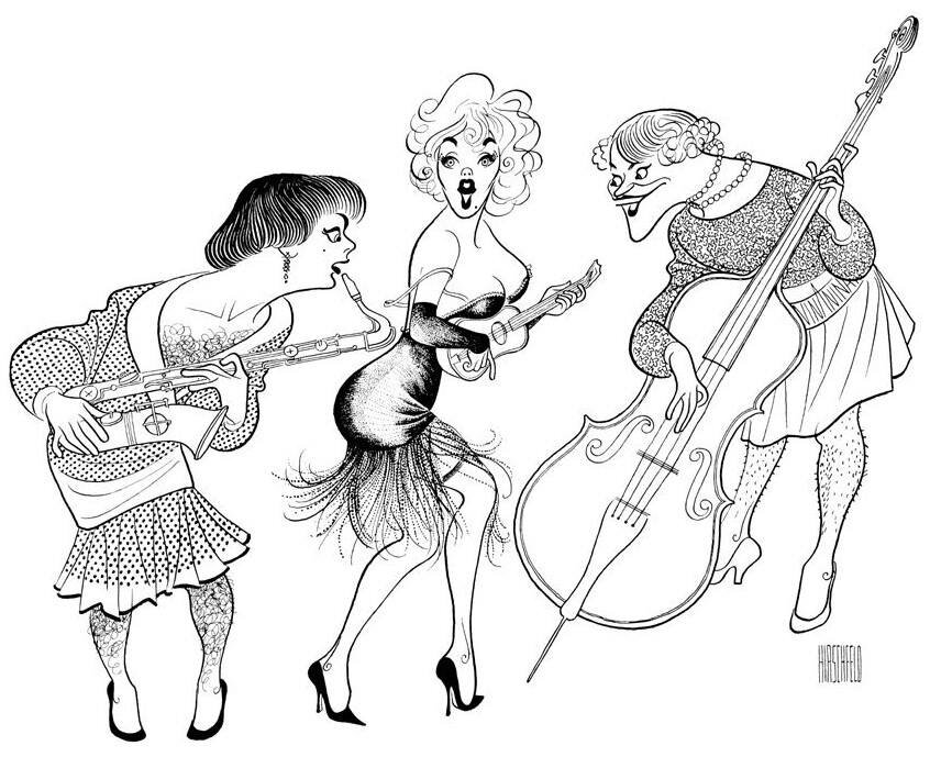 Some Like It Hot Captured by Al Hirschfeld