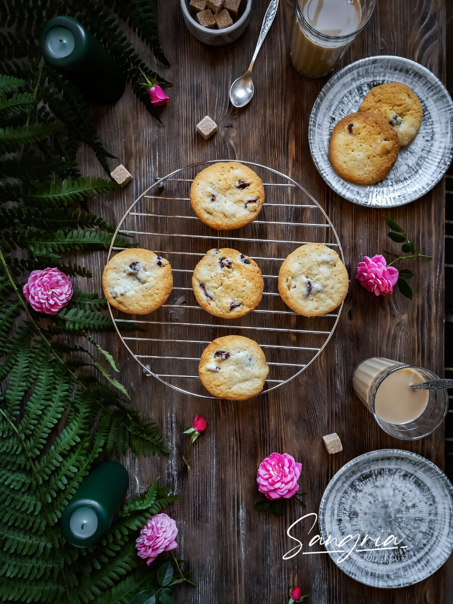 Печенье с вяленой клюквой. Я влюблена в эту фотографию😍