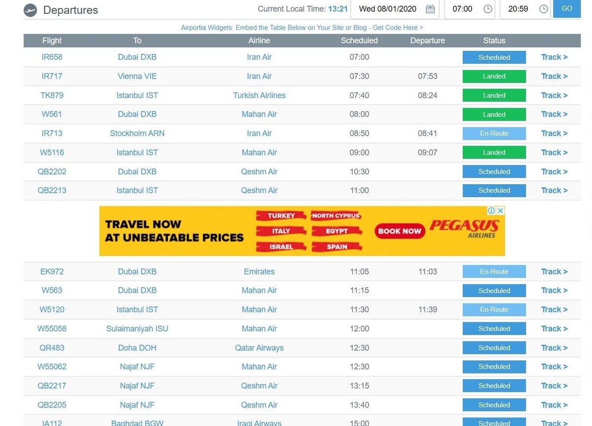 Табло вылета самолетов стамбула. Аэропорт Тегеран онлайн табло.