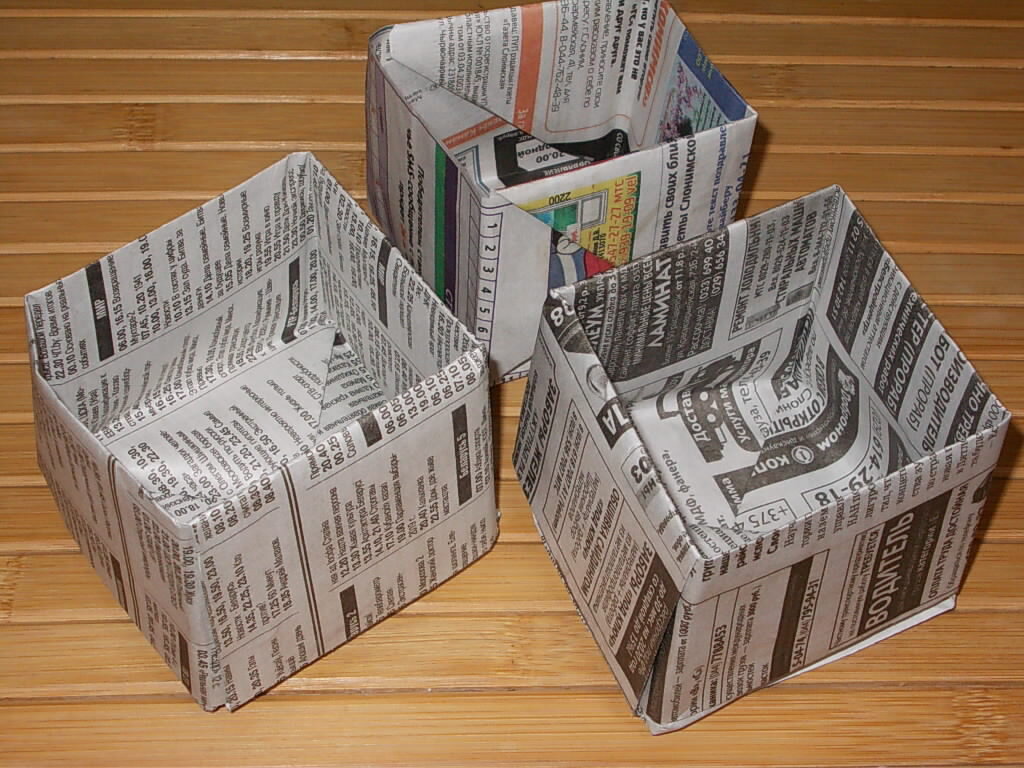 Газетные горшочки. Фото автора