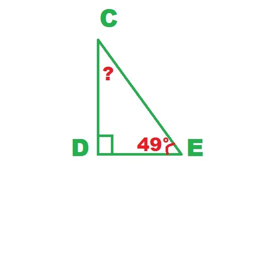 Чему равен угол С в треугольнике СDE? Авторское фото.