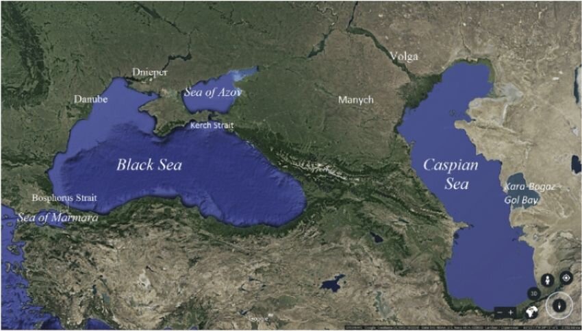 Каспийское море гугл карта