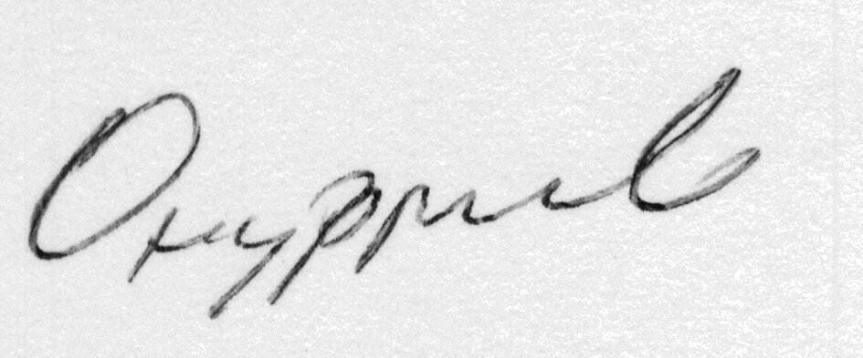 Рис. 2. Неподлинная подпись от имени Онуфриева