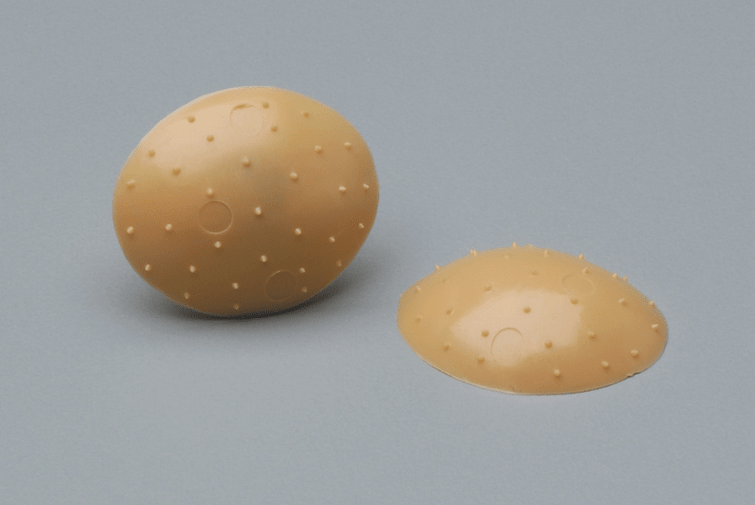 Полусферы, как правило, имеют шипы, чтобы они не двигались. 
