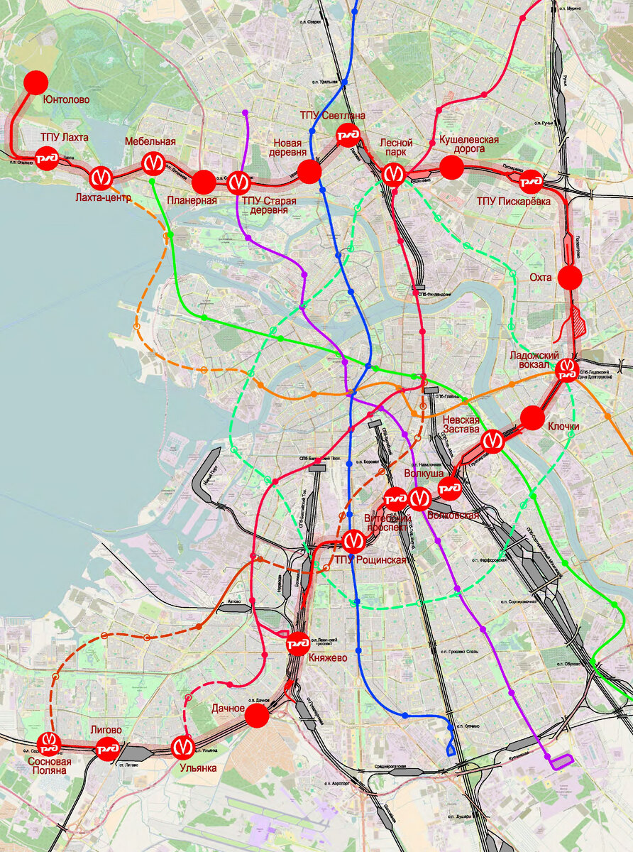 ветки метро в спб