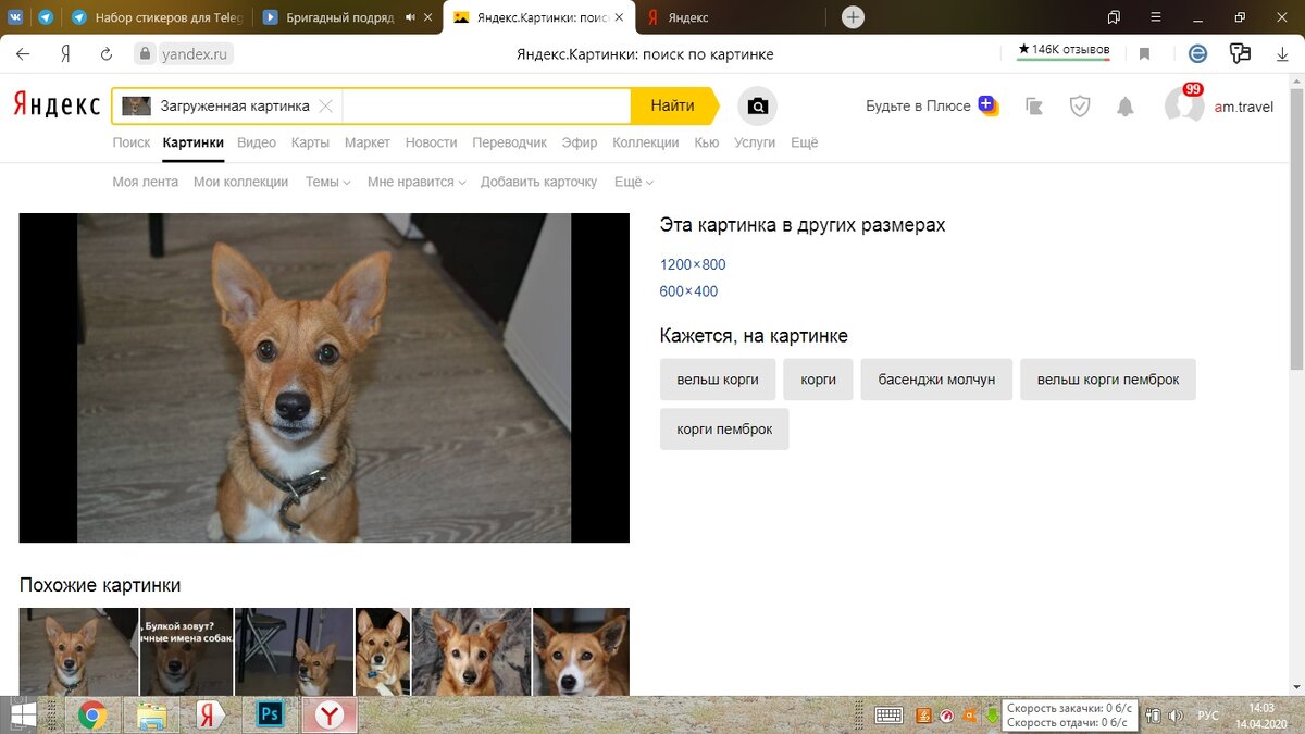 Поиск по моей фотографии выдал такой результат