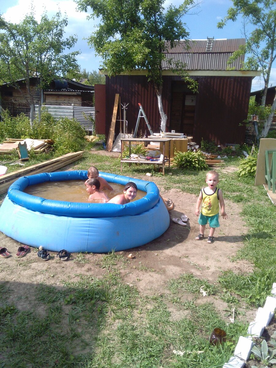 Бассейн, дачный бассейн, дети, бассейн для детей.