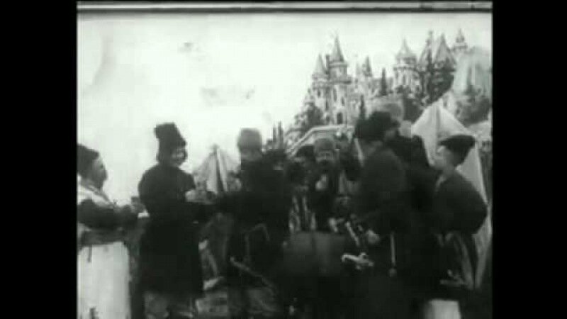 Осада города Дубно.  Кадр из  короткометражного немого фильма. (1909 год)