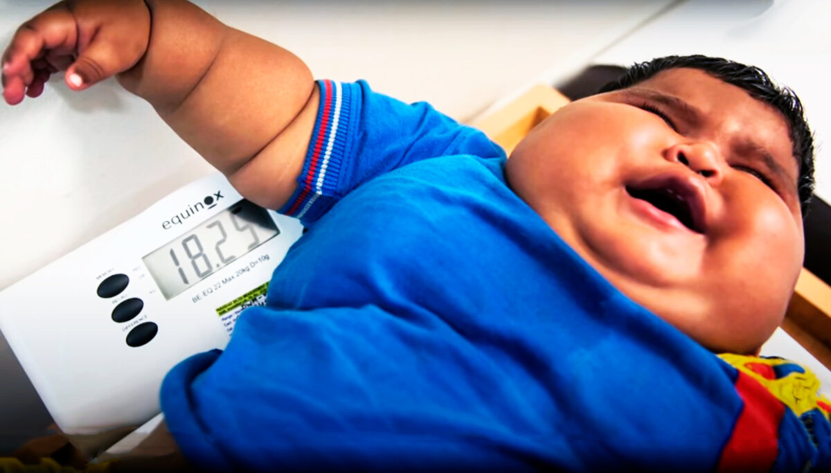 Фото из сети. Алия на весах. Вес – 18.25 кг