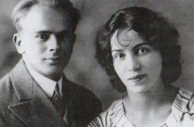 Ян Скрыган з першай жонкай Галінай. Фота з адкрытых крыніц﻿
