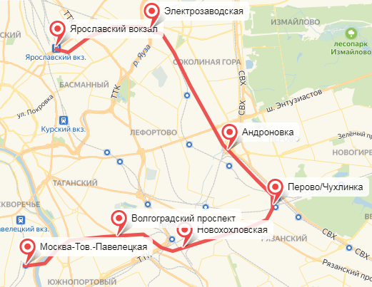 Восточный вокзал в москве карта