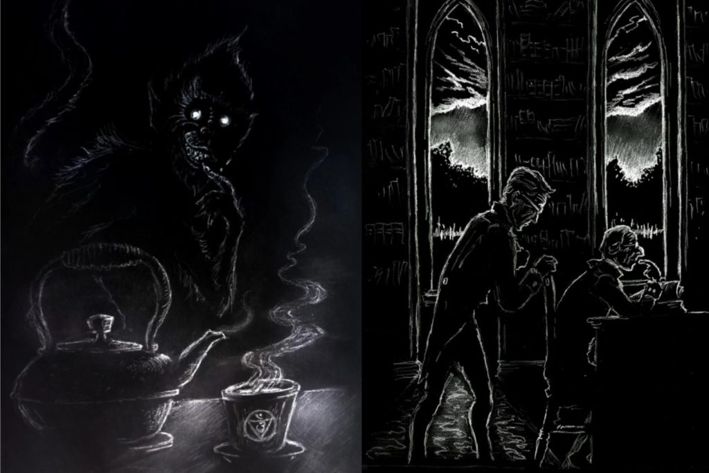 Иллюстрации к новелле Шеридана ле Фаню «Зеленый чай». www.oldstyletales.com