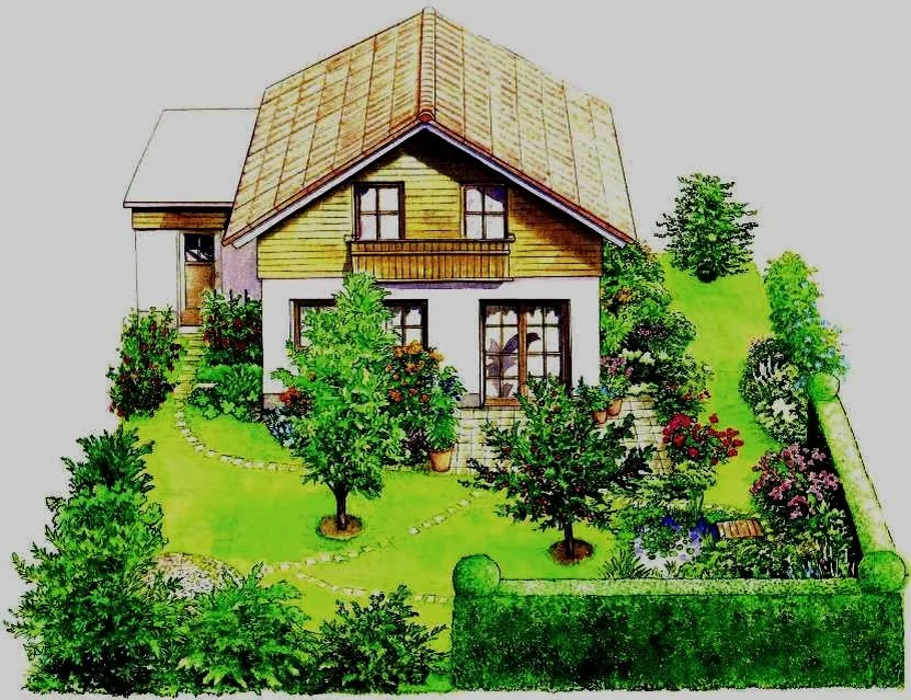 Рисованный план обустройства дачного участка