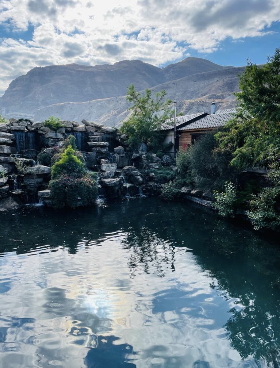 На заднем фоне коттеджики