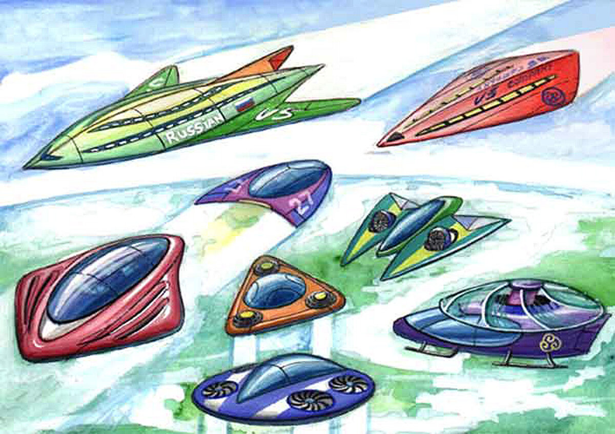 Различная летающая техника будущего, применение всяческих турбированных двигателей как электрической тяги, так и гибридных электро-химических. А может и электро ядерных, когда сжатый турбо компрессорами атмосферный воздух внутри двигателя, будет разогреваться ядерными источниками энергии.