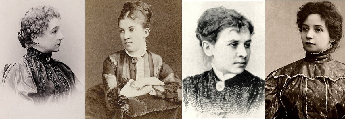 Слева направо: М.Н.Ермолова, М.Г.Савина, П.А.Стрепетова, В.Ф.Комиссаржевская