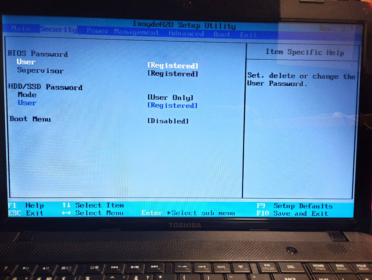 Bios в ноутбуке Toshiba Satellite С850В-С4S