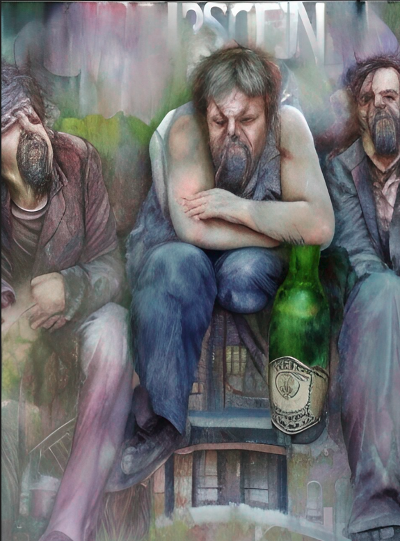 Члены моей команды. Картина выполнена автором в стиле импрессионизма