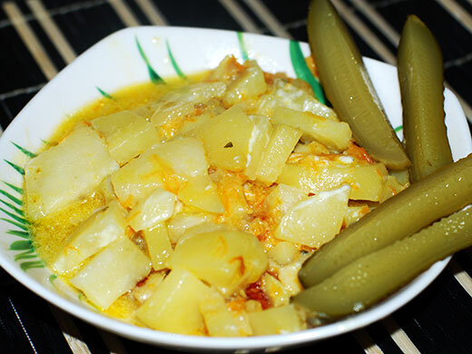 Картошка с зубаткой запеченная в духовке