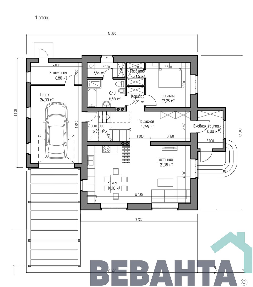 План 1го этажа