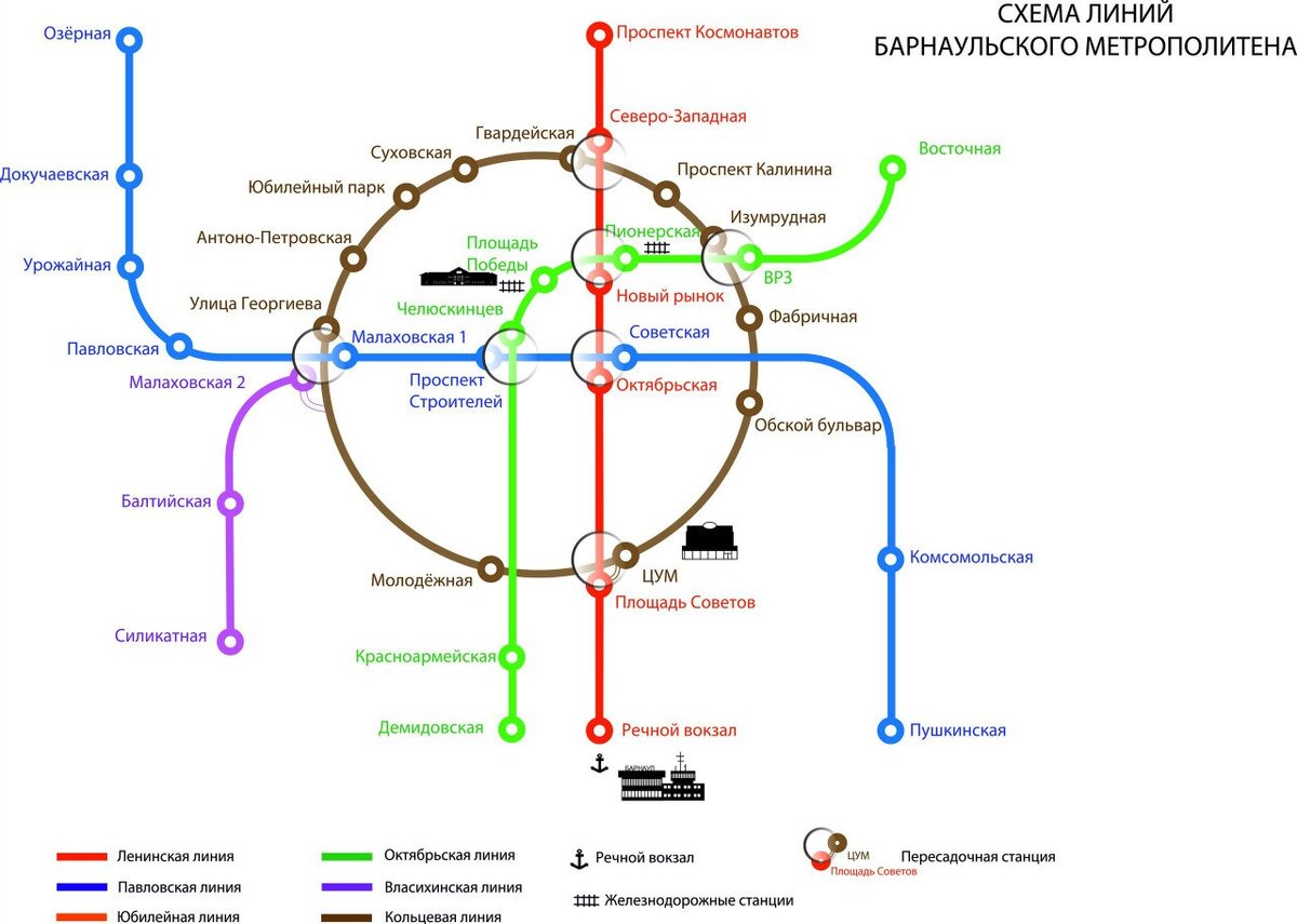 Метро в барнауле схема