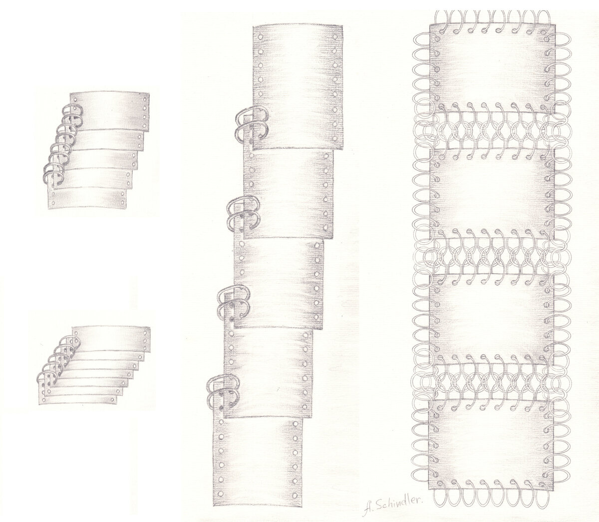 Способ крепления пластин калантаря (на картинке - справа).