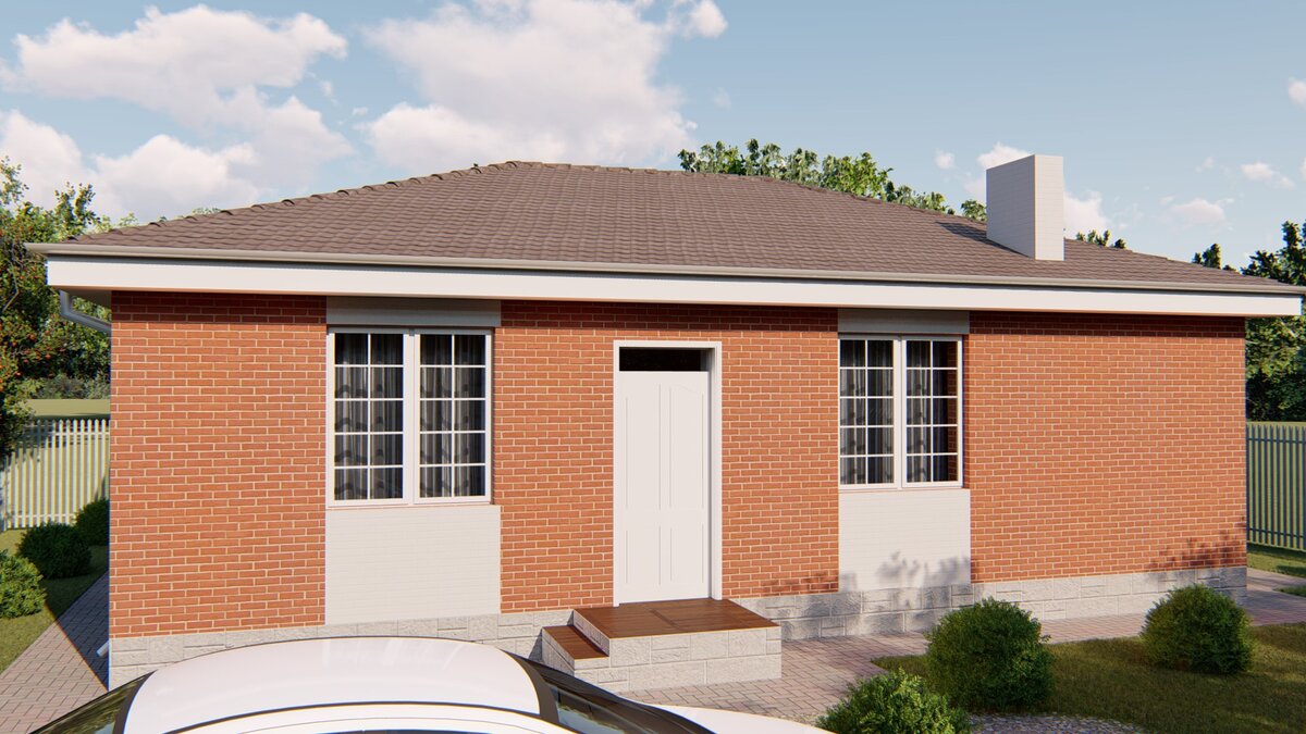 Фасад дома (проект СК "Домовой", Краснодар)