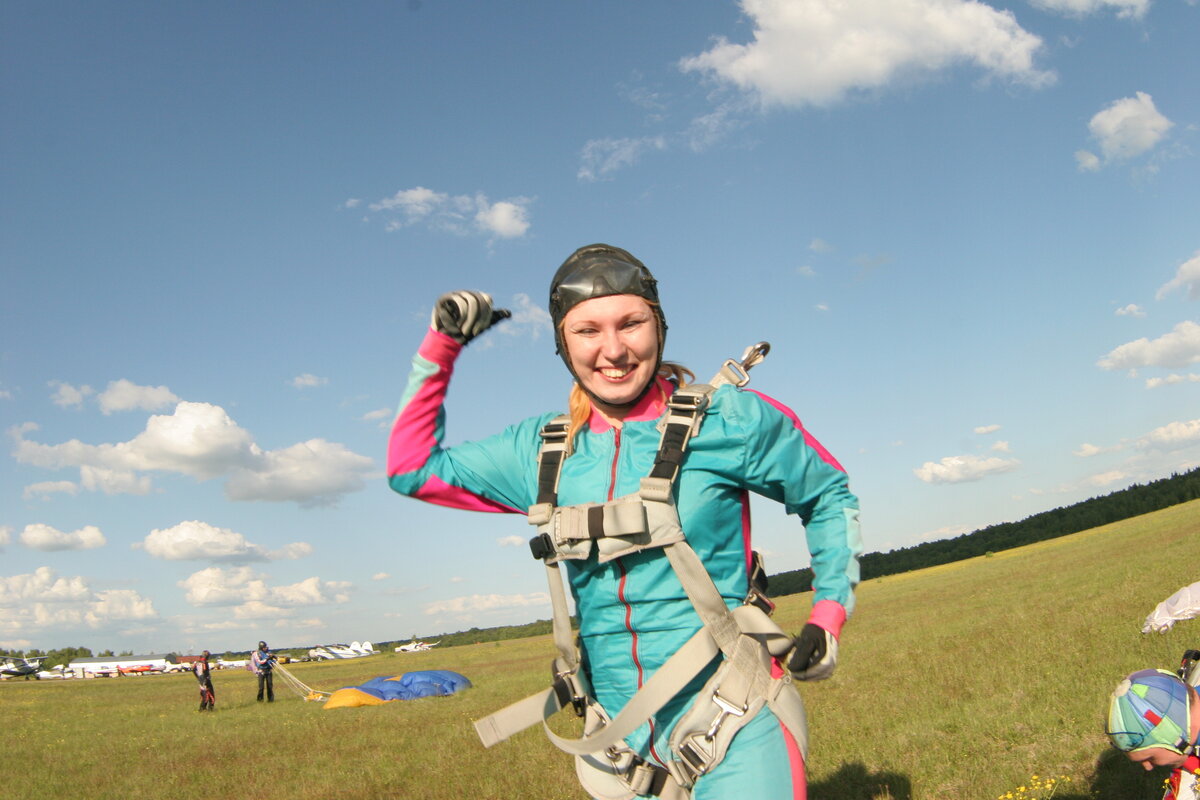 Счастье, когда неопределенность позади. После прыжка.