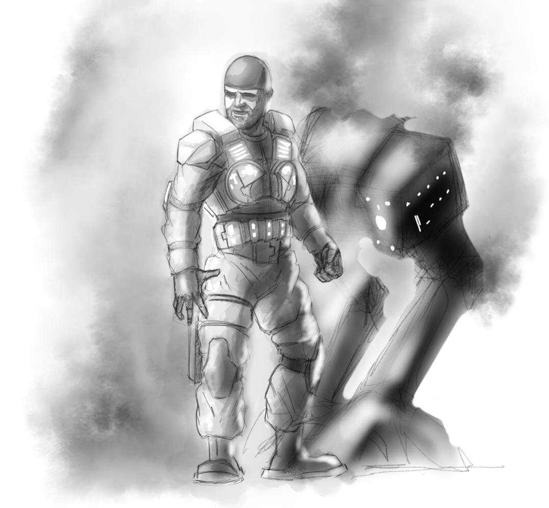 Солдат будущего рисунок