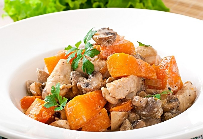 курица с тыквой