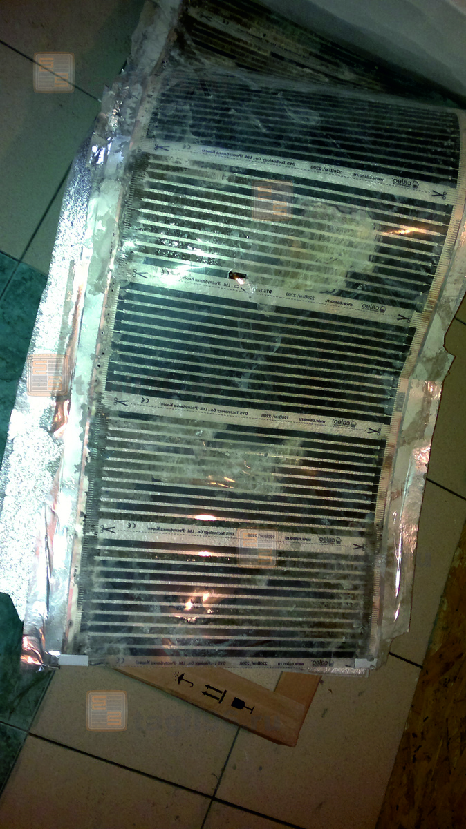 Пленочный пол под плиткой