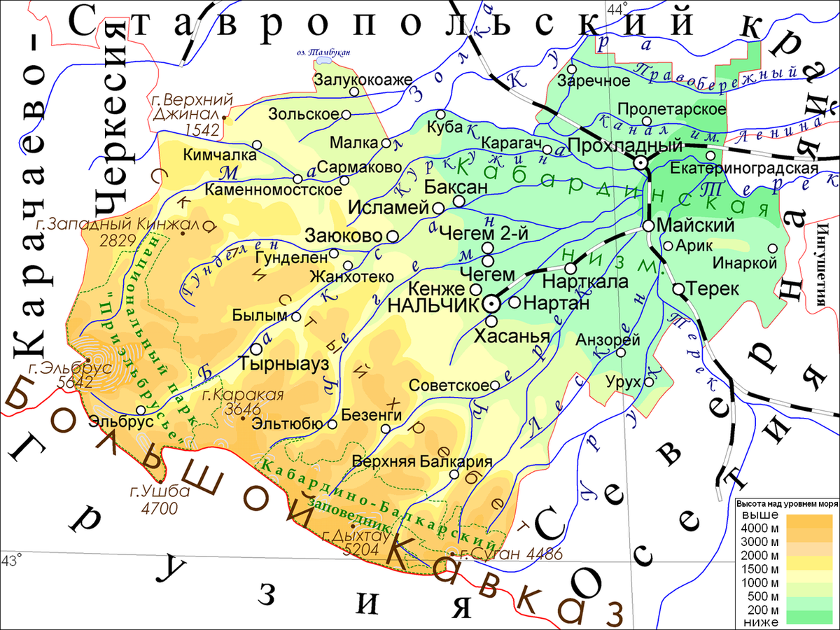 Карта кабардинская. Физическая карта Кабардино-Балкарии. Кабардино-Балкарская Республика на карте. Кабардино-Балкария карта подробная. Кабардино-Балкария на карте с кем граничит.