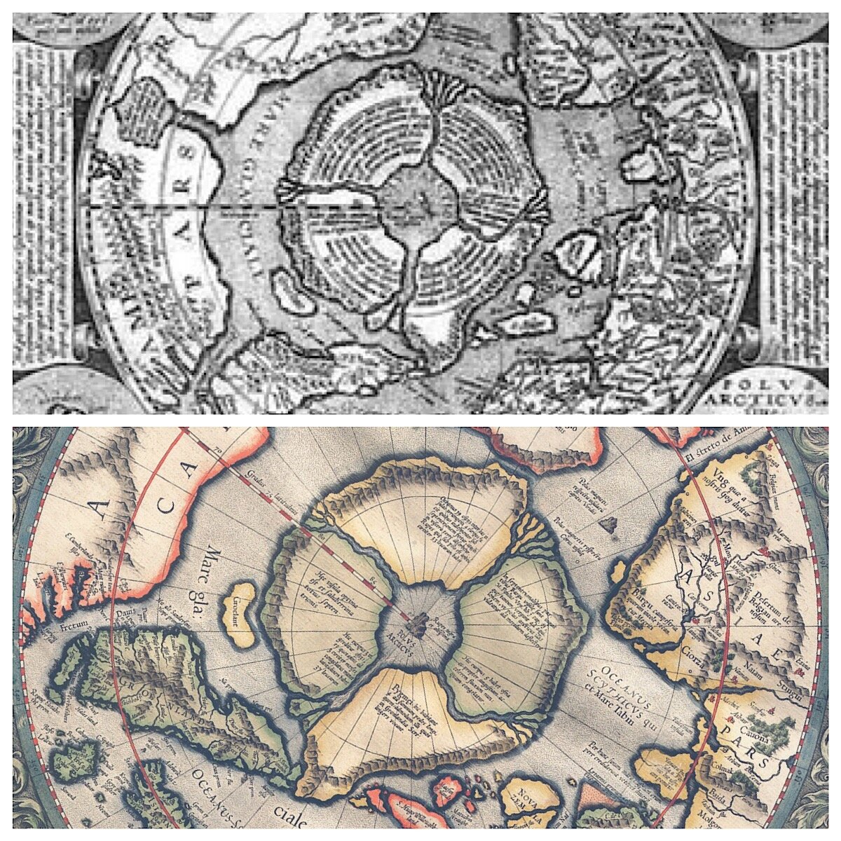 Старая карта Антарктиды