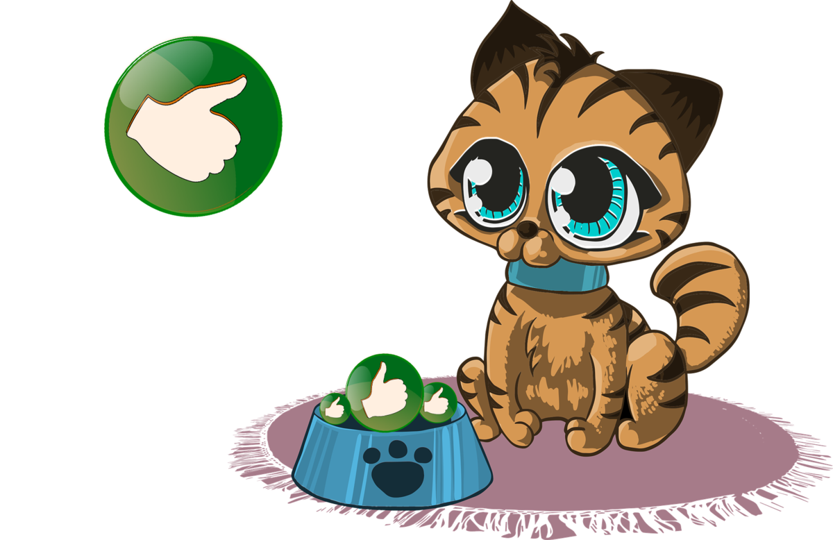 Покормите котенка лайком