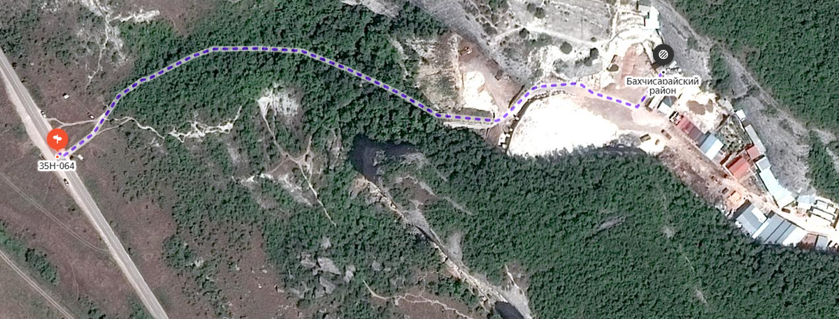 Координаты начала тропы 44.697775, 33.879466 