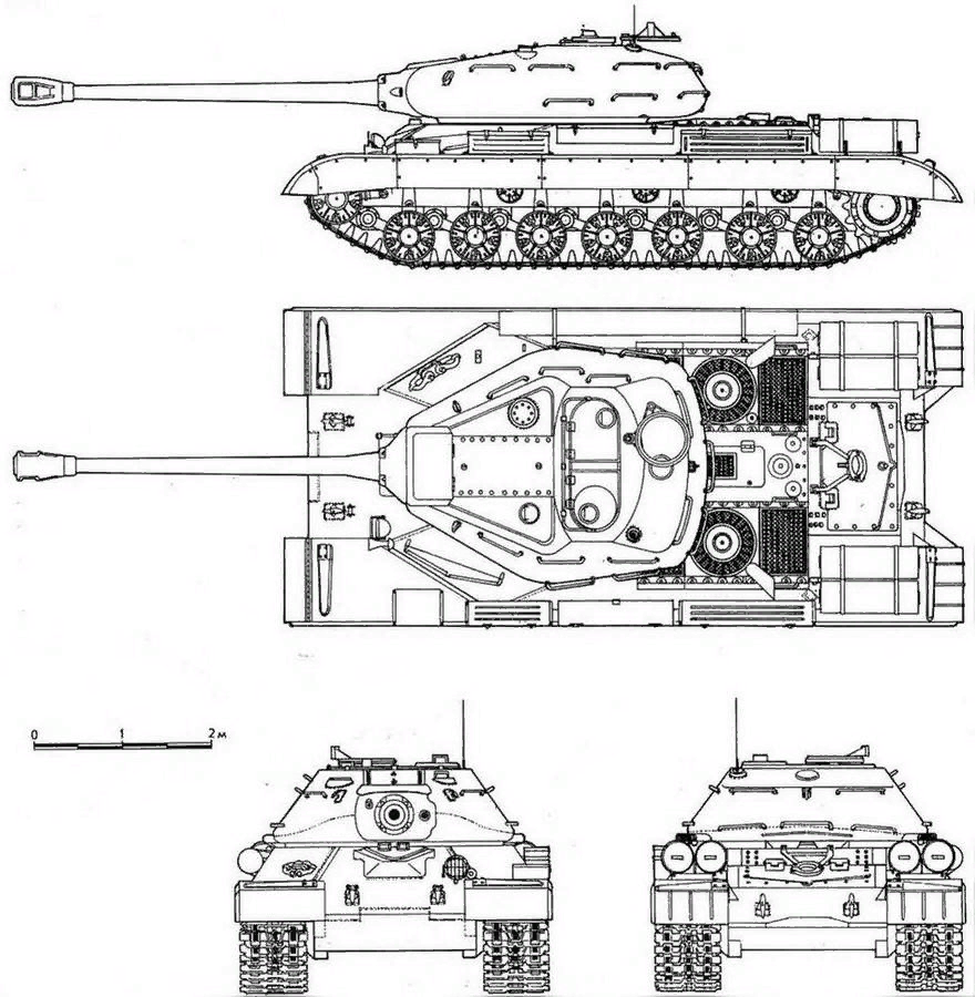 Чертеж танка ис3