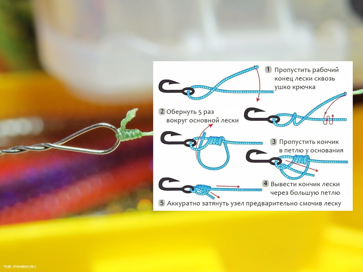 Узел морковка для плетенки и флюрокарбона как вязать фото