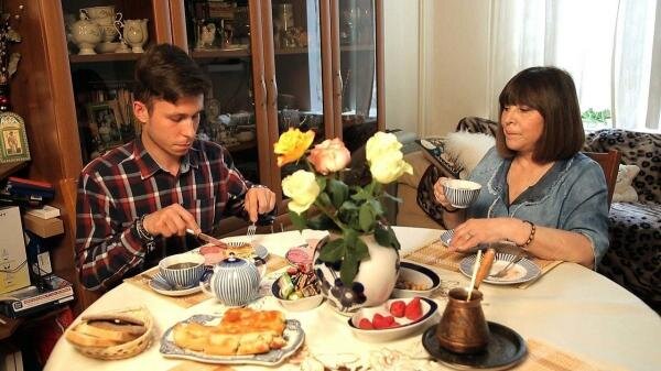 Наталья Варлей с внуком Евгением.