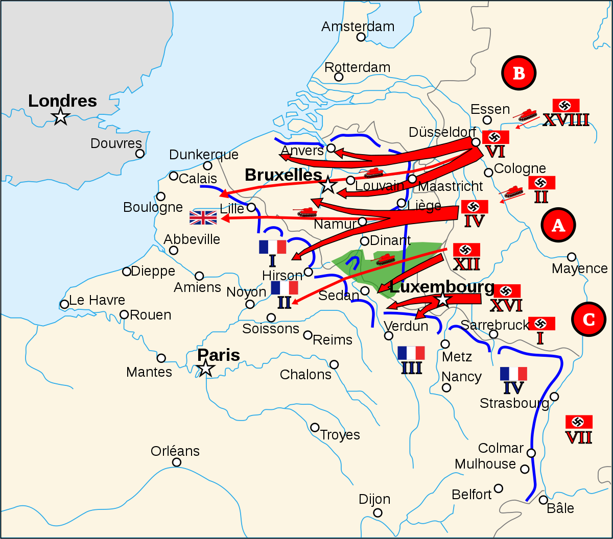 План нападения на Францию 1940. Французская кампания 1940 карта. Карта захвата Франции 1940. Компания во Франции в 1940 на карте.