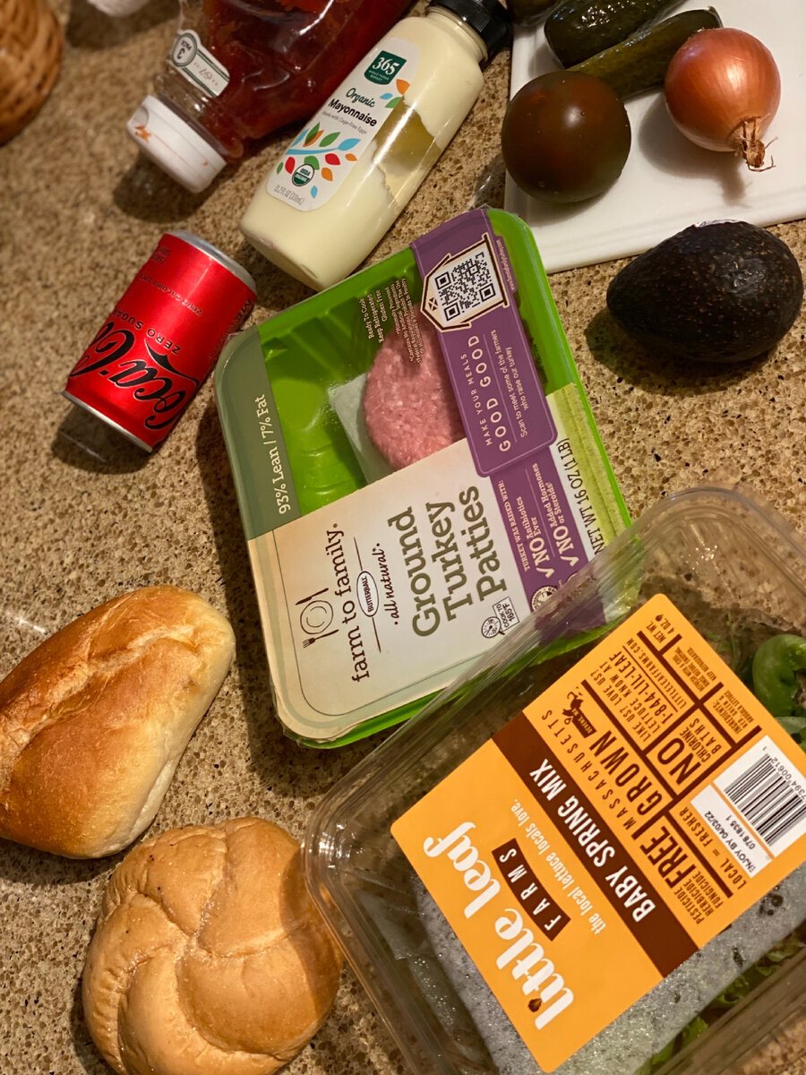 Продукты для приготовления бургеров в домашних условиях. Март 2022.