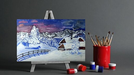 15 способов нарисовать красивую снежную зиму