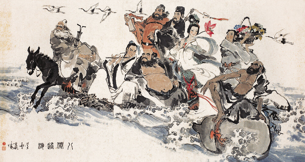 Люй дунбиня восемь бессмертных. 8 бессмертных. 8 бессмертных. 8 бессмертных. Ба сянь восемь бессмертных.