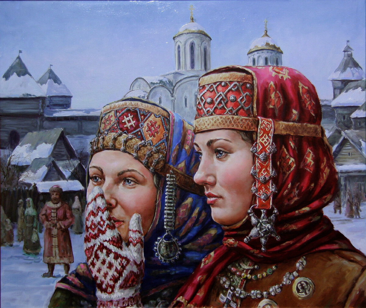 Славянские женщины в средневековье. Фото из интернета 